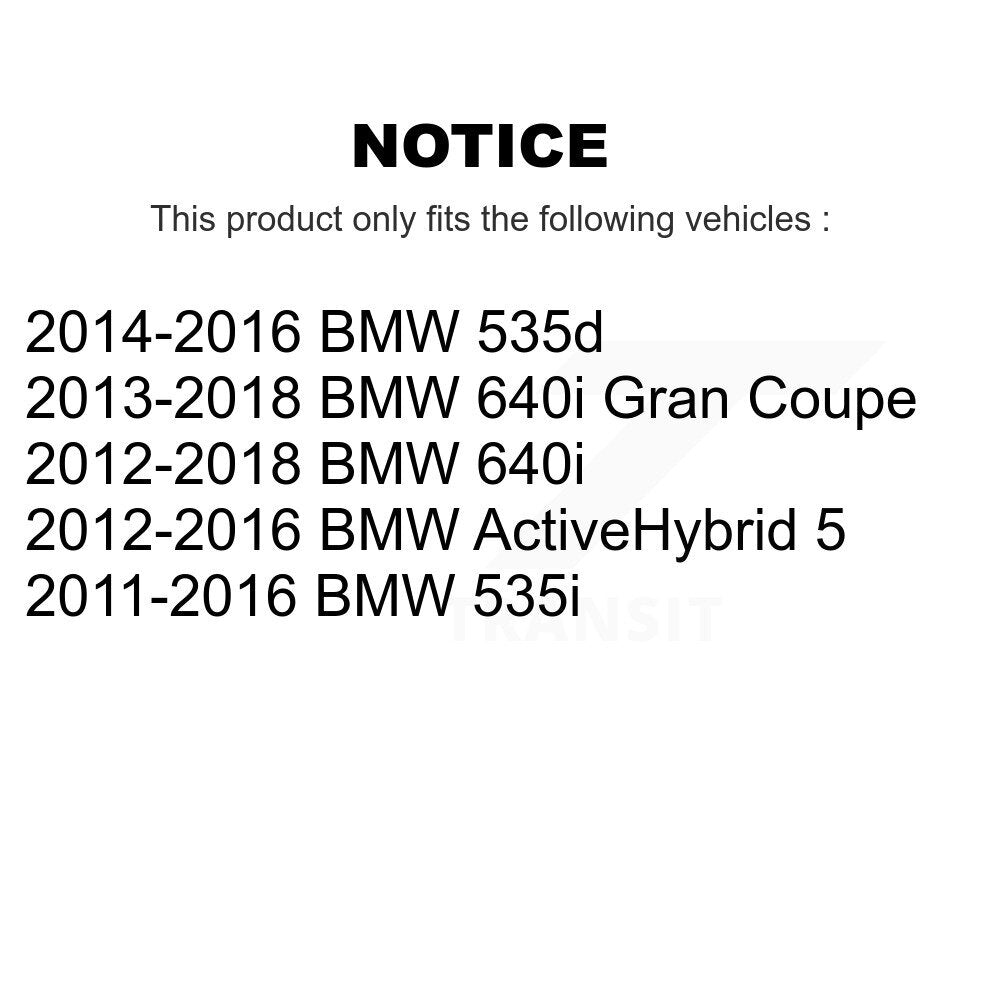 Kit de plaquettes de Rotor de frein enduit de roulement de moyeu avant, pour BMW 535i 640i Gran Coupé 5 535