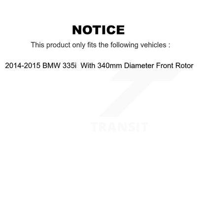 Kit de rotors et plaquettes de frein à disque d'assemblage de roulement de moyeu avant pour BMW 335i