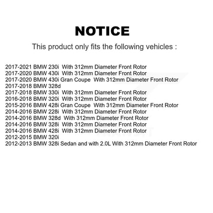 Kit de plaquettes de Rotor de frein, roulement de moyeu avant, pour BMW 328i 320i 228i 428i 230i Gran 328
