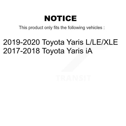 Kit de rotors et plaquettes de frein à disque de roulement de roue avant pour Toyota Yaris iA