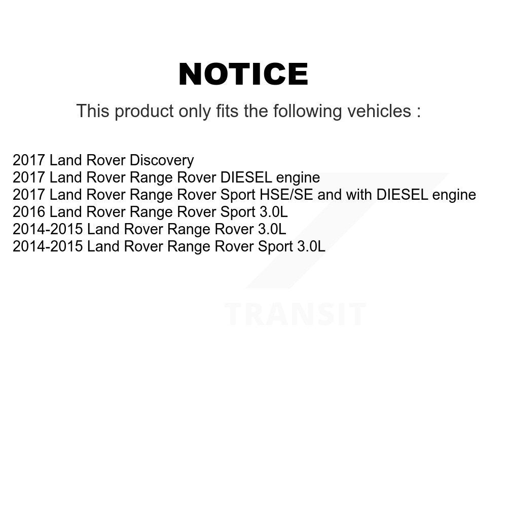 Kit de plaquettes de rotor de frein enduites de roulement avant et arrière (10 pièces) pour Land Rover Range Spor