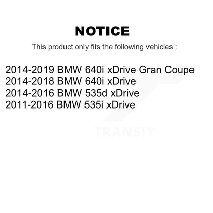 Kit de Rotor et de plaquettes de frein, roulement de moyeu avant, pour BMW 535i xDrive 535d 640i Gran Coup