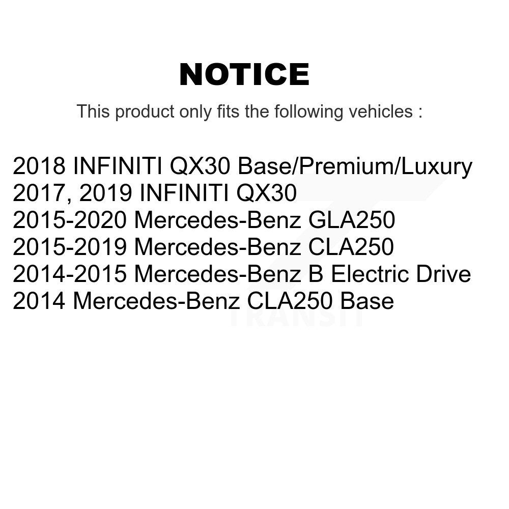 Kit de plaquettes de Rotor de frein, roulement de roue avant, fente de perçage, pour Mercedes-Benz GLA250 QX3