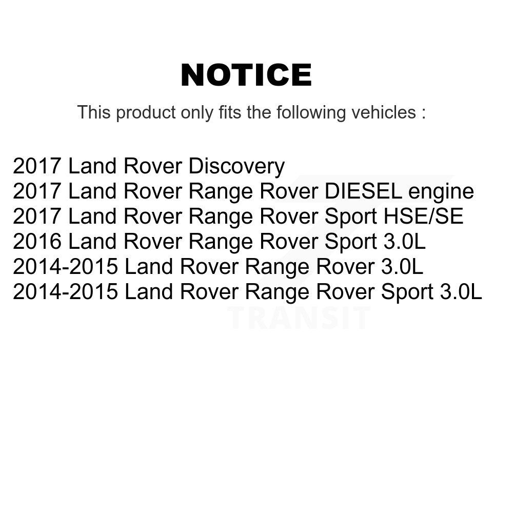 Kit de Rotor et de plaquettes de frein à disque revêtu de roulement de roue avant, pour Land Rover Range Spor