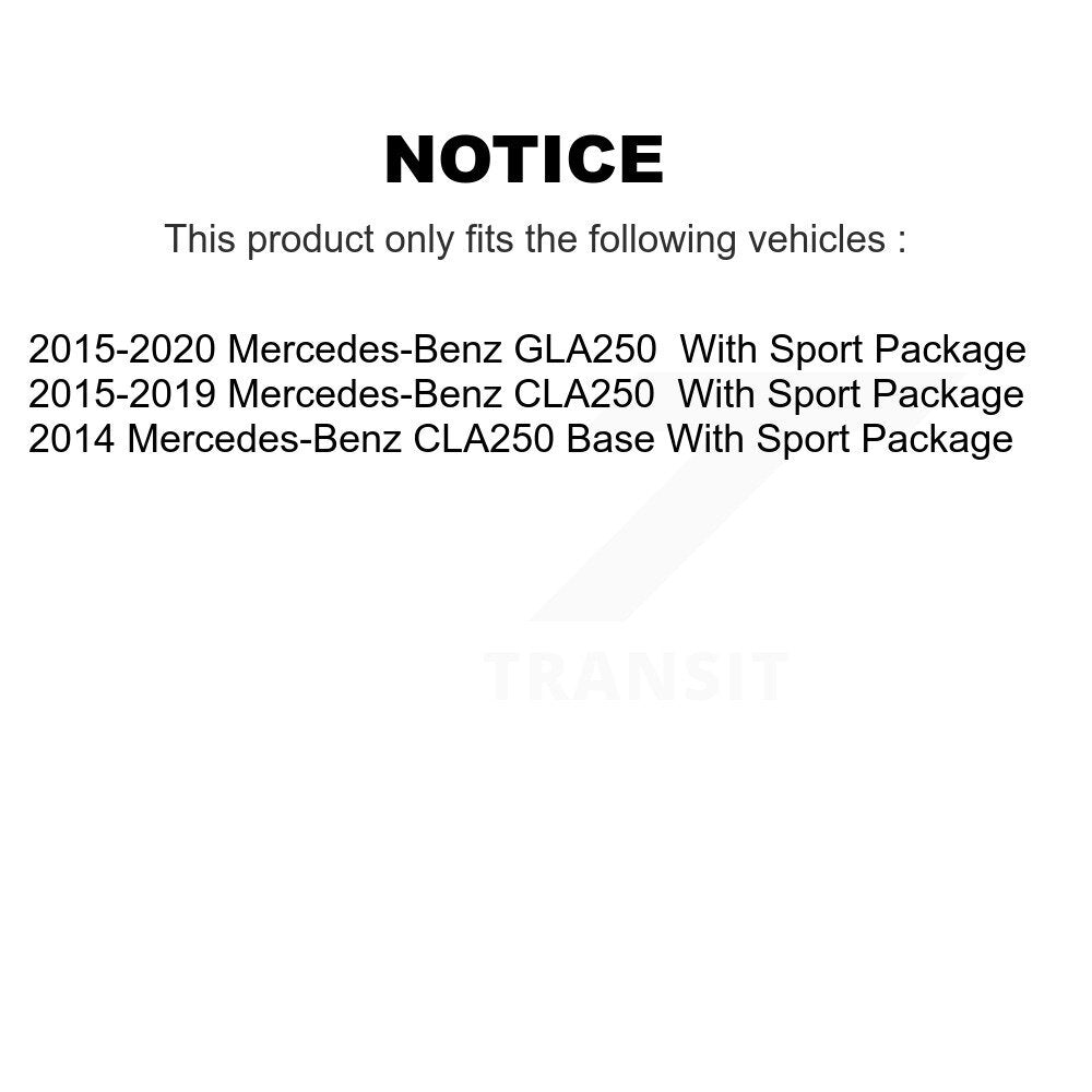 Kit de Rotor et de plaquettes de frein revêtus de roulement de roue avant, pour Mercedes-Benz GLA250 CLA25