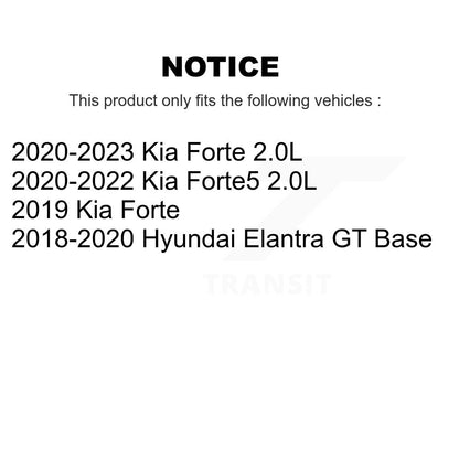 Kit de plaquettes de Rotor de frein, roulement de moyeu avant, fente percée, pour Kia Forte Hyundai Elantr