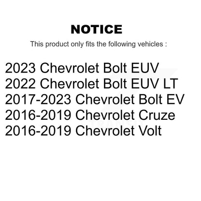 Kit de plaquettes de Rotor de frein, ensemble de roulements de moyeu avant pour Chevrolet Cruze Volt Bolt E