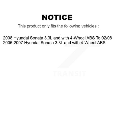 Kit de plaquettes de Rotor de frein à disque revêtu de roulement de moyeu avant et arrière (10 pièces) pour Hyundai Sonat