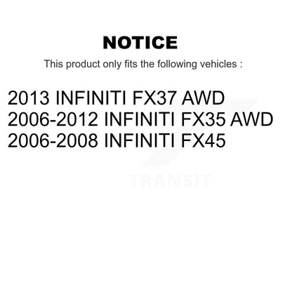 Kit de Rotor et de plaquettes de frein à fente percée, roulement de moyeu avant pour INFINITI FX35 FX37 FX4