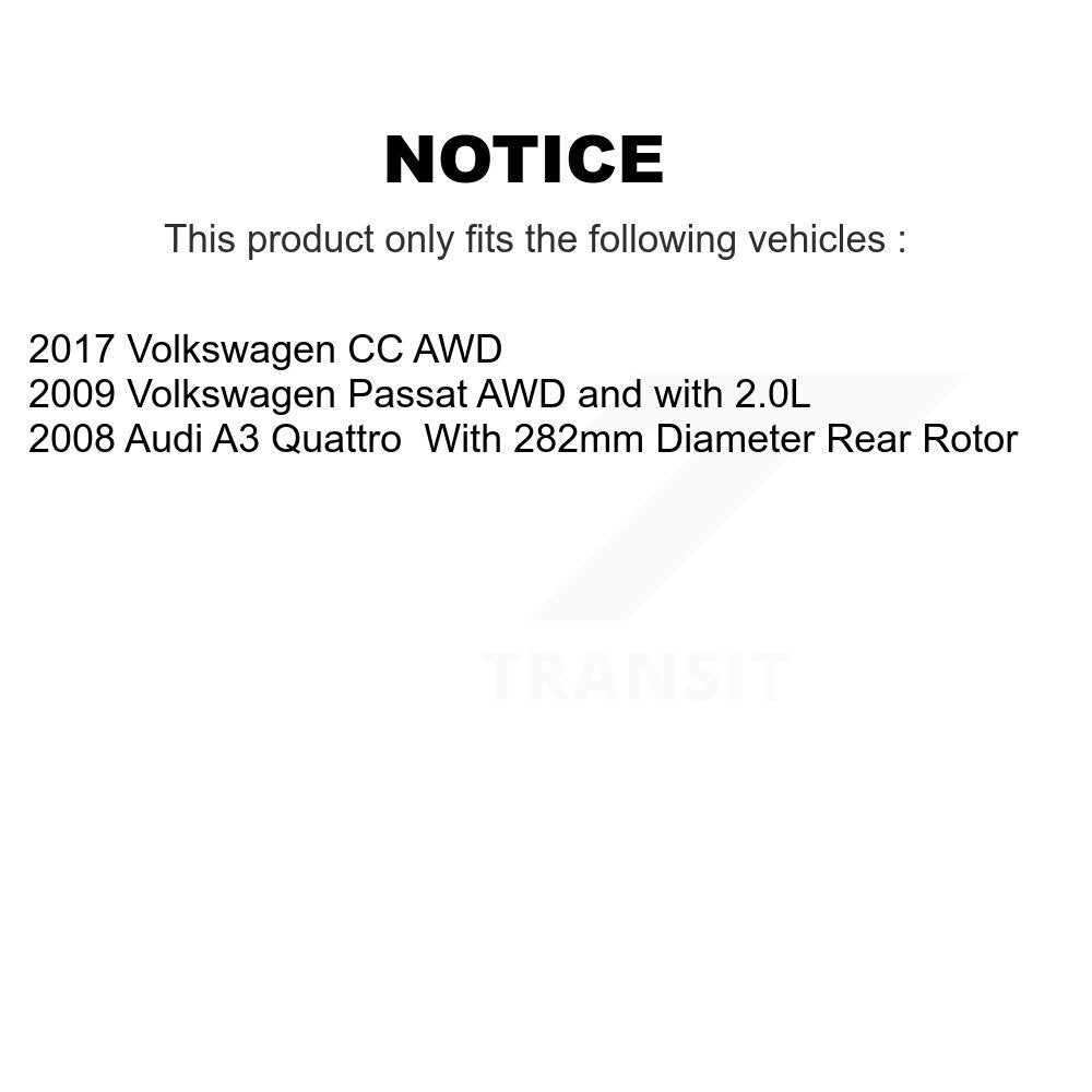 Kit de plaquettes de rotor de frein, roulement de moyeu avant et arrière (10 pièces) pour Volkswagen Passat C