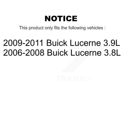 Kit de rotors et plaquettes de frein à disque, roulements de moyeu avant et arrière (10 pièces) pour Buick Lucerne