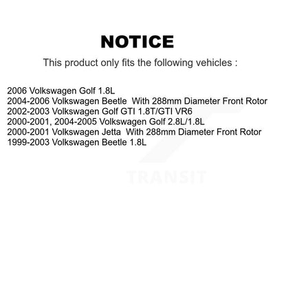 Kit de Rotor et de plaquettes de frein, roulement de moyeu avant et arrière (10 pièces) pour Volkswagen Golf Beetl