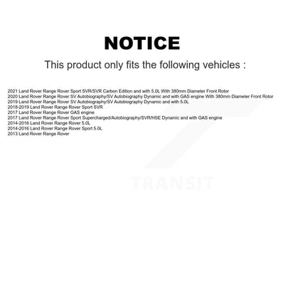 Kit de Rotor et plaquettes de frein à disque, roulement avant et arrière (10 pièces) pour Land Rover Range Spor