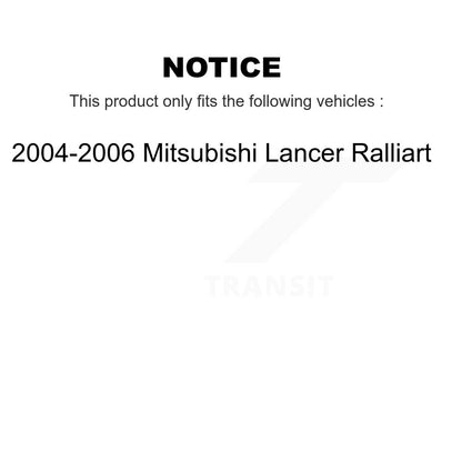 Kit de rotor et de plaquettes de frein revêtus de roulement de moyeu avant et arrière (10 pièces) pour Mitsubishi Lance