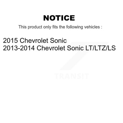 Kit de rotor et de plaquettes de frein revêtus de roulement de moyeu avant et arrière (10 pièces) pour Chevrolet Soni