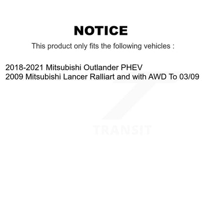 Kit de Rotor et de plaquettes de frein enduits de roulement de roue avant, pour Mitsubishi Outlander PHE