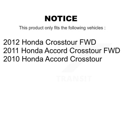 Kit de Rotor et de plaquettes de frein à disque revêtu de roulement de roue avant, pour Honda Accord Crosstou