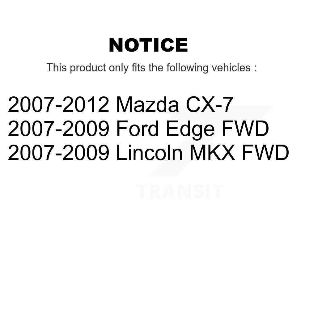 Kit de plaquettes de Rotor de frein enduites de roulement de roue avant, pour Mazda CX-7 Ford Edge Lincol