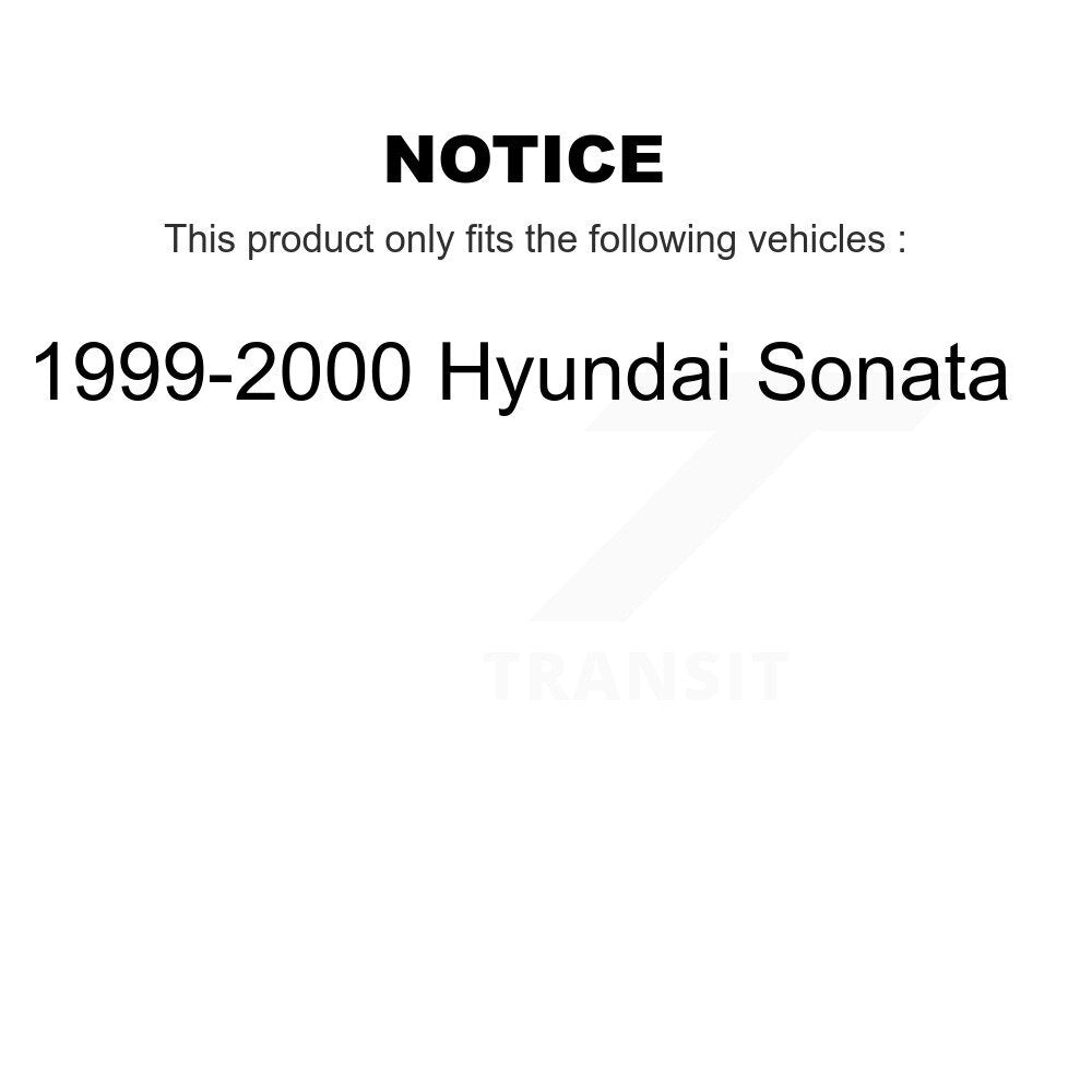 Kit de rotors et plaquettes de frein à disque de roulement de roue avant pour Hyundai Sonata 1999-2000