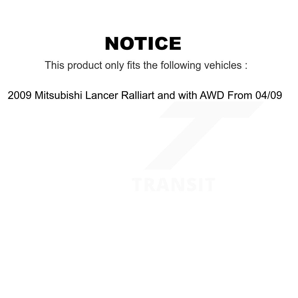 Kit de plaquettes de Rotor de frein, roulement de roue avant, pour Mitsubishi Lancer Ralliart avec AW