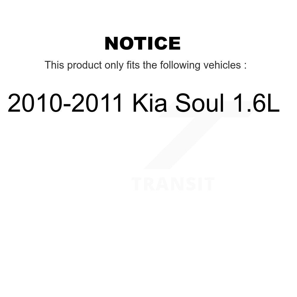 Kit de rotors et plaquettes de frein à disque de roulement de roue avant pour Kia Soul 2010-2011 1,6 l