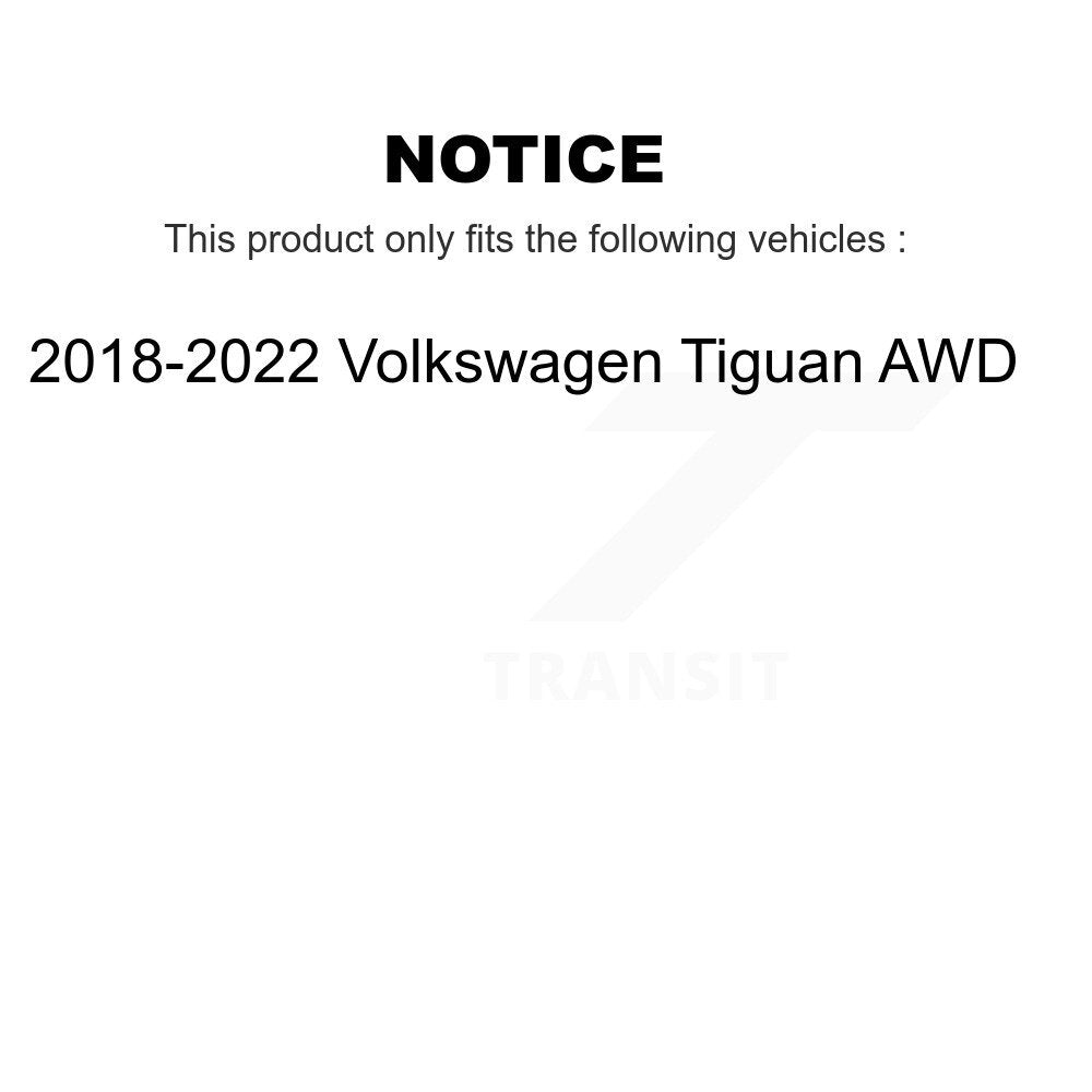 Kit de plaquettes de Rotor de frein à disque, roulement de moyeu avant et arrière (10 pièces) pour Volkswagen Tiguan AW