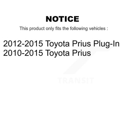 Kit de plaquettes de Rotor de frein à disque, roulement de moyeu avant et arrière (10 pièces) pour Toyota Prius Plug-I