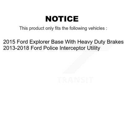 Kit de plaquettes de Rotor de frein à disque, roulement de moyeu avant et arrière (10 pièces) pour Ford Explorer Polic