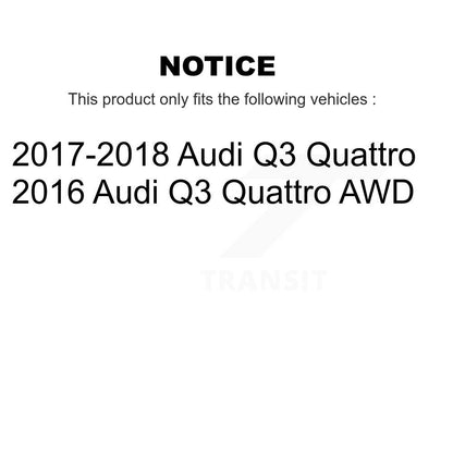 Kit de rotors et plaquettes de frein à disque, roulement de moyeu avant et arrière (10 pièces) pour Audi Q3 Quattr