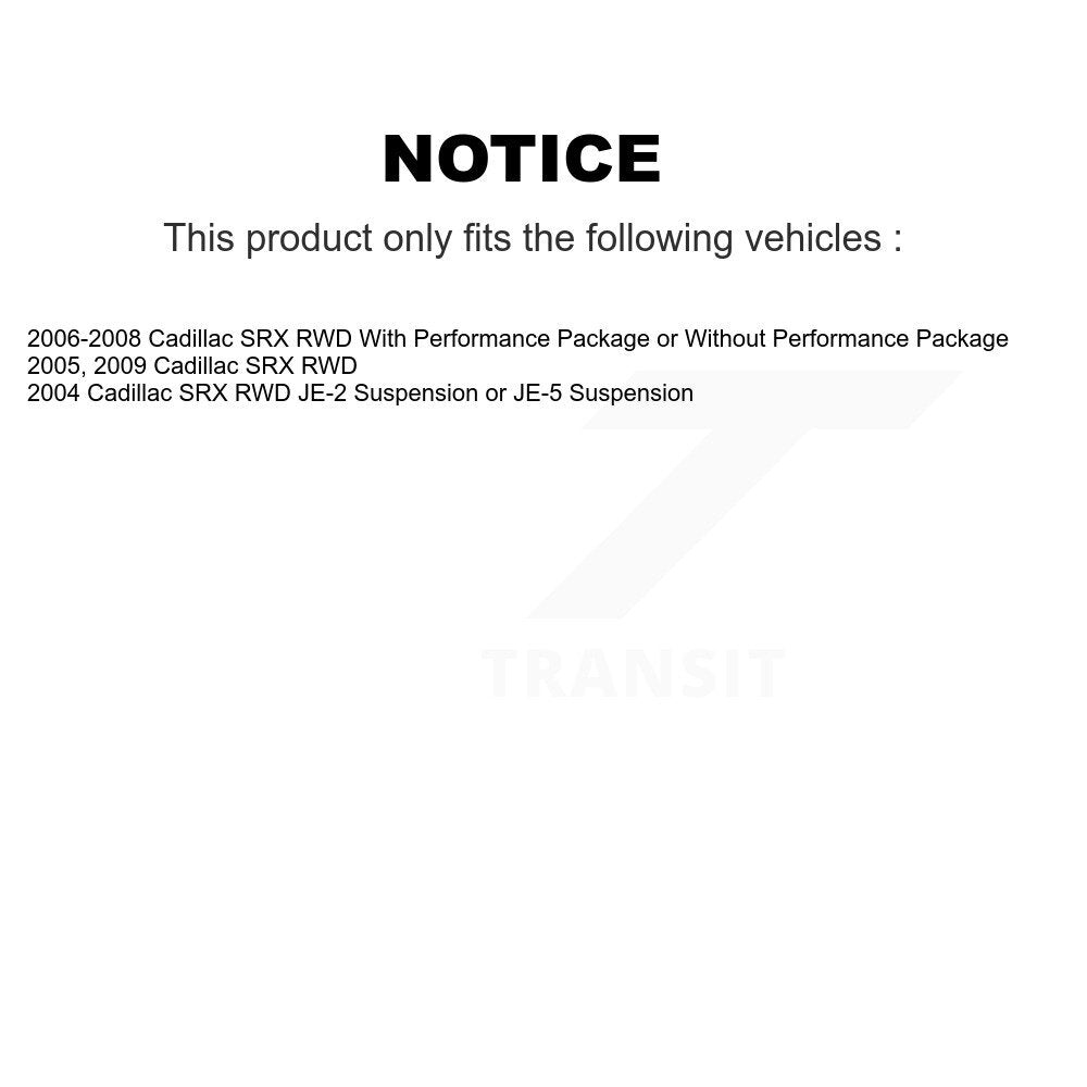 Kit de Rotor et plaquettes de frein à disque, roulement de moyeu avant et arrière (10 pièces) pour Cadillac SRX RW