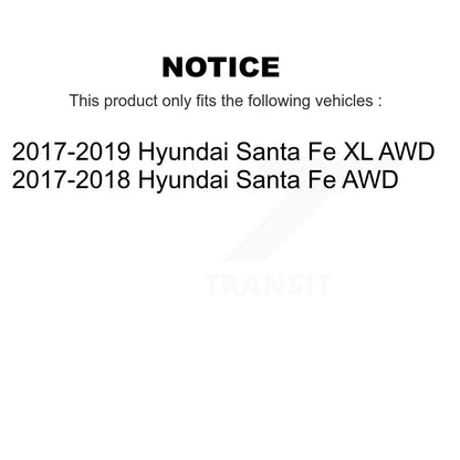 Kit de plaquettes de Rotor de frein revêtues de roulement de moyeu avant et arrière (10 pièces) pour Hyundai Santa Fe X