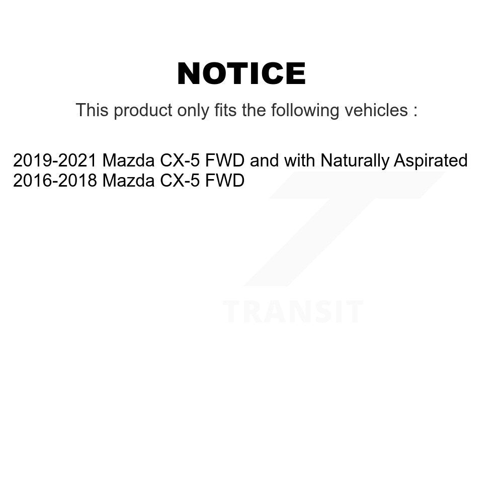 Kit de Rotor et de plaquettes de frein à disque revêtus de roulement de moyeu avant et arrière (10 pièces) pour Mazda CX-