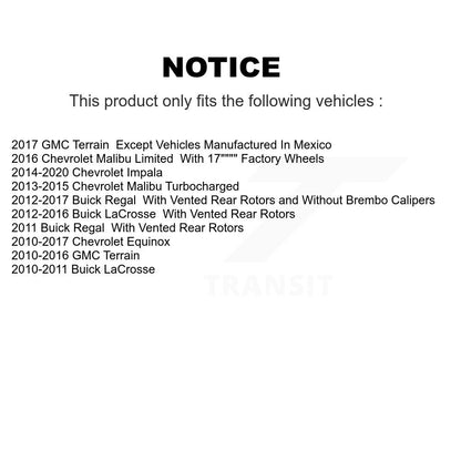 Kit de plaquettes de Rotor de frein, roulement de moyeu avant, fente de perçage, pour Chevrolet Equinox GMC Buic