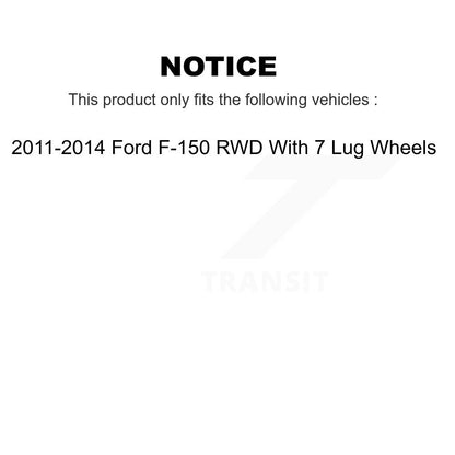 Kit de plaquettes de Rotor de frein à fente percée, roulement de moyeu avant pour Ford F-150 RW 2011 – 2014
