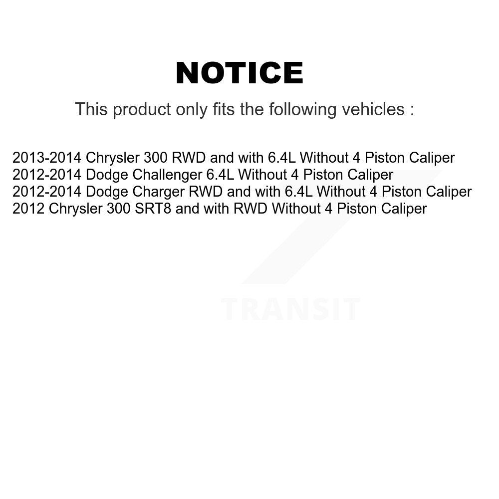Kit de plaquettes de rotor de frein enduites de roulement de moyeu avant et arrière (10 pièces) pour Dodge Chrysler 30