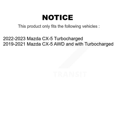 Kit de Rotor et de plaquettes de frein à disque revêtus de roulement de moyeu avant et arrière (10 pièces) pour Mazda CX-