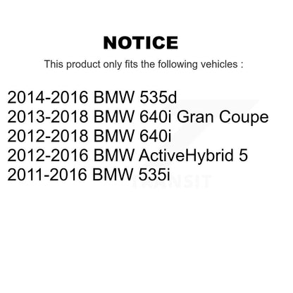 Kit de plaquettes de Rotor de frein enduit de roulement de moyeu avant, pour BMW 535i 640i Gran Coupé 5 535