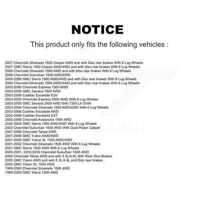 Kit de plaquettes de Rotor de frein enduit de roulement de moyeu avant, pour Chevrolet GMC Silverado 1500 X