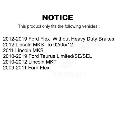 Kit de plaquettes de Rotor de frein à disque, roulement de moyeu avant, pour Ford Flex Taurus Lincoln MKT MK