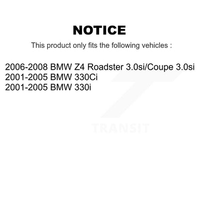 Ensemble de roulements de moyeu avant, Rotors et plaquettes de frein à disque, Kit pour BMW 330Ci Z4 330i