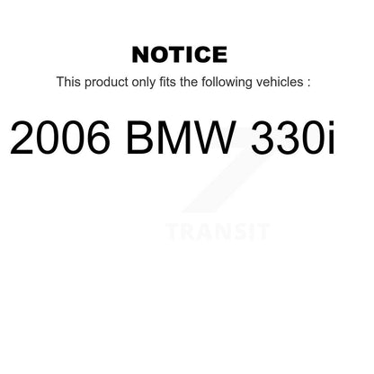 Ensemble de roulements de moyeu avant, rotors et plaquettes de frein à disque pour BMW 330i 2006