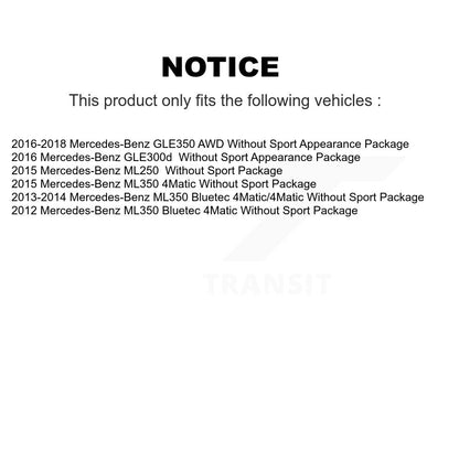 Kit de plaquettes de Rotor de frein à disque, roulement de moyeu avant, pour Mercedes-Benz ML350 GLE350 ML25