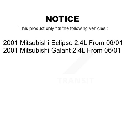 Kit de Rotor et plaquettes de frein, roulement de moyeu avant, pour Mitsubishi Eclipse Galant 2001 2.4