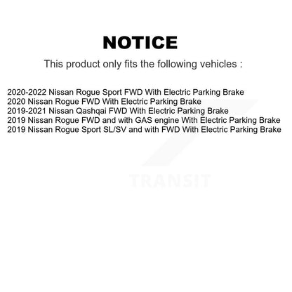Kit de plaquettes de Rotor de frein, roulement de moyeu avant et arrière (10 pièces) pour Nissan Rogue Sport Qashqa