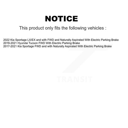 Kit de plaquettes de rotor de frein à disque, roulement de moyeu avant et arrière (10 pièces) pour Kia Sportage Hyunda