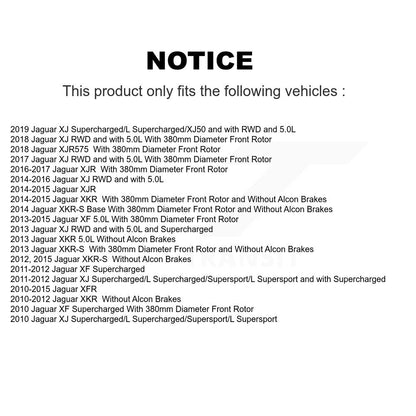 Kit de plaquettes de Rotor de frein enduit de roulement de moyeu avant, pour Jaguar XF XJ XKR XFR XJR XJR57