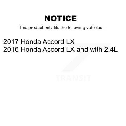 Kit de rotor et de plaquettes de frein à disque revêtus de roulement de moyeu avant et arrière (10 pièces) pour Honda Accor