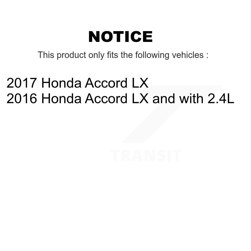 Kit de rotor et de plaquettes de frein à disque revêtus de roulement de moyeu avant et arrière (10 pièces) pour Honda Accor