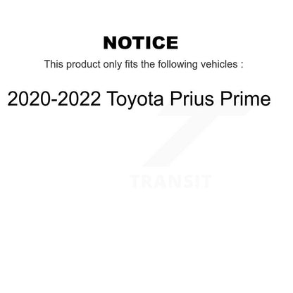 Kit de plaquettes de rotor de frein enduites de roulement de moyeu avant et arrière (10 pièces) pour Toyota Prius Prim