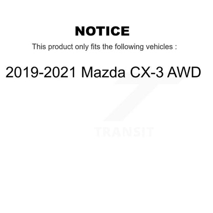 Kit de plaquettes de rotor de frein, roulement de moyeu avant et arrière (10 pièces) pour Mazda CX-3 AW 19-21